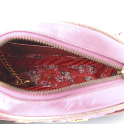 Gucci Laminated Nappa Trapuntata Mini Zumi Dome Shoulder Bag Rosa Lago Rame 4 of 9
