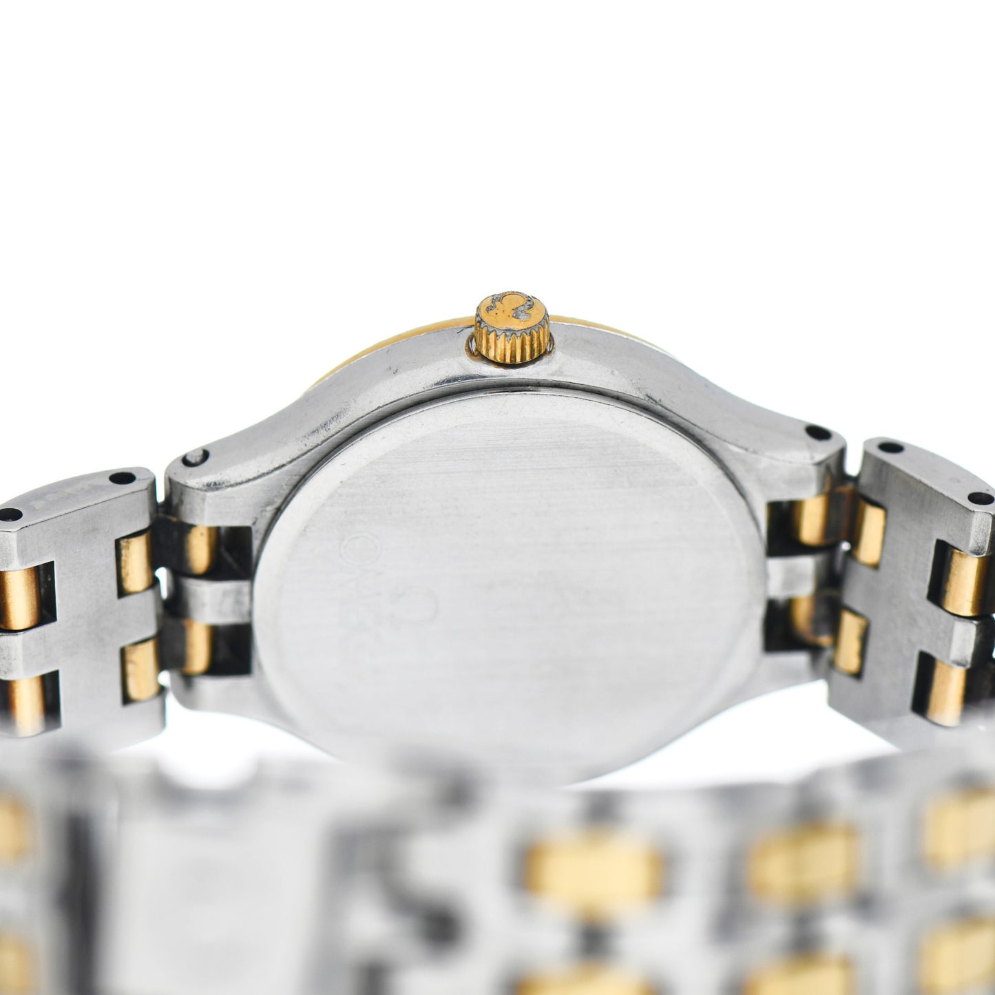 Stainless Steel 18K Yellow Gold 23mm De Ville Quartz Watch White 795.0901