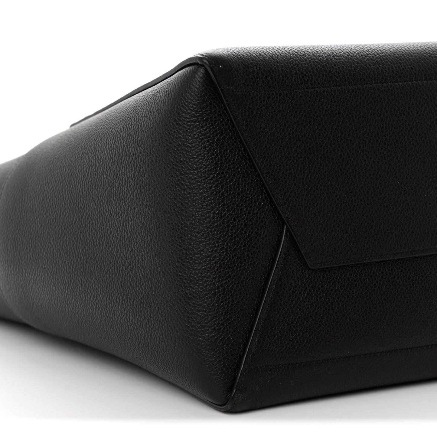 Soft Grained Calfskin Sangle Bucket Bag Black