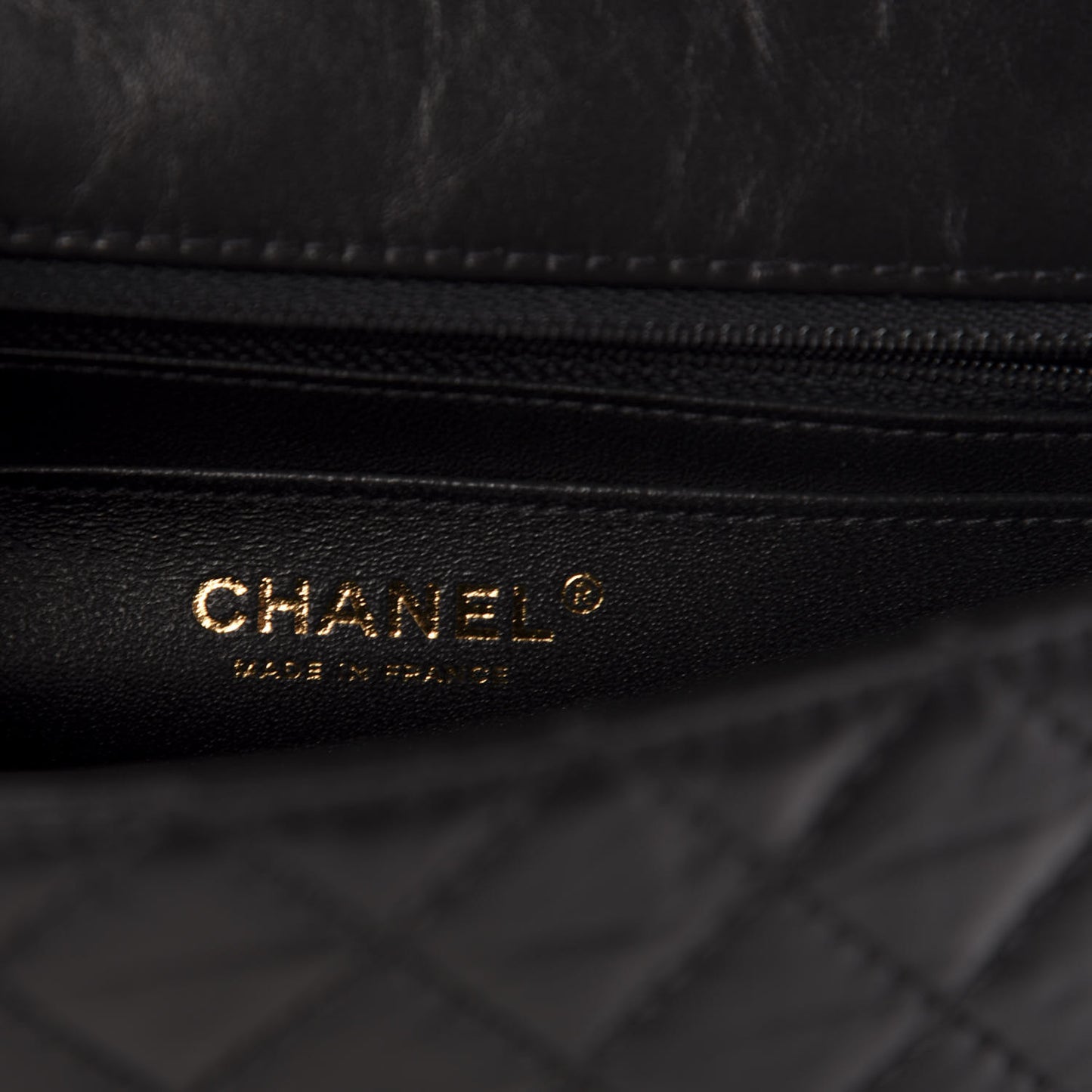 Aged Calfskin Quilted 2.55 Reissue Mini Flap Black