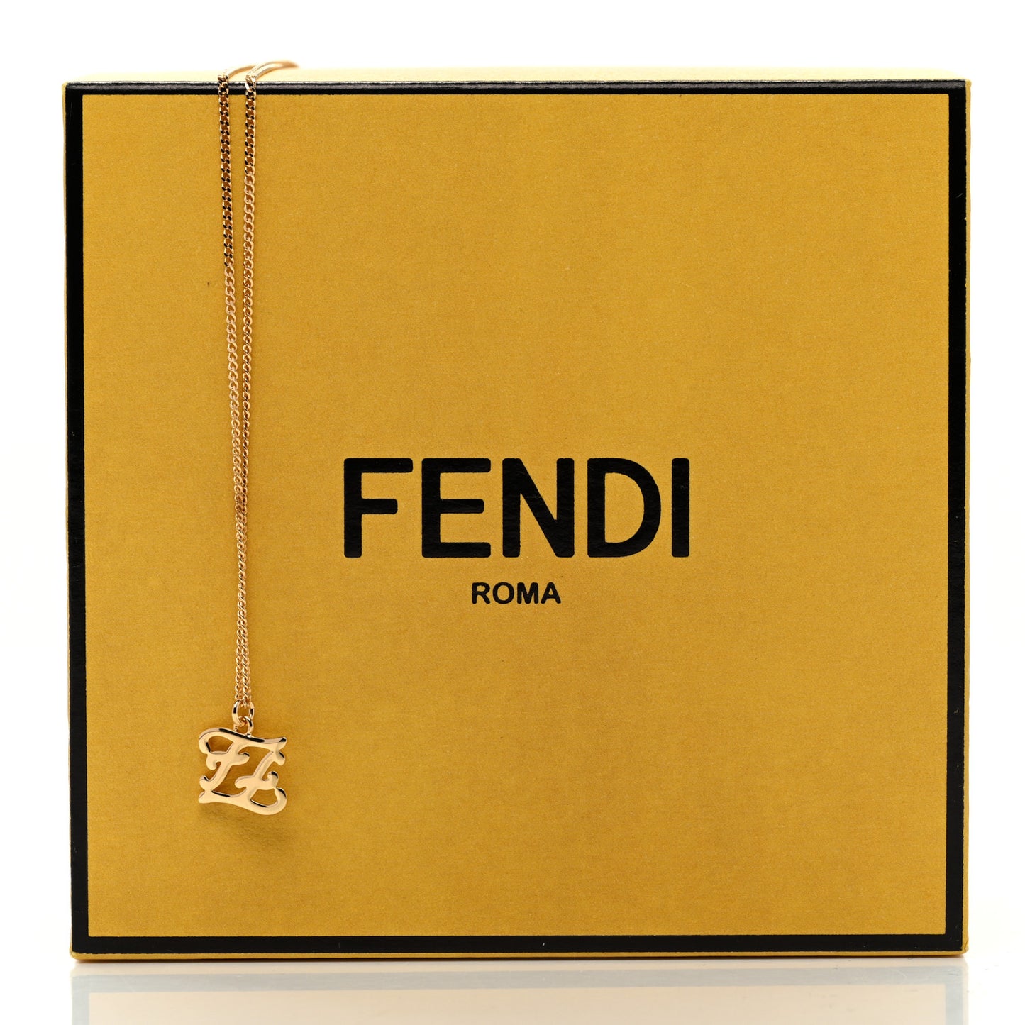 Metal Karligraphy Necklace Gold