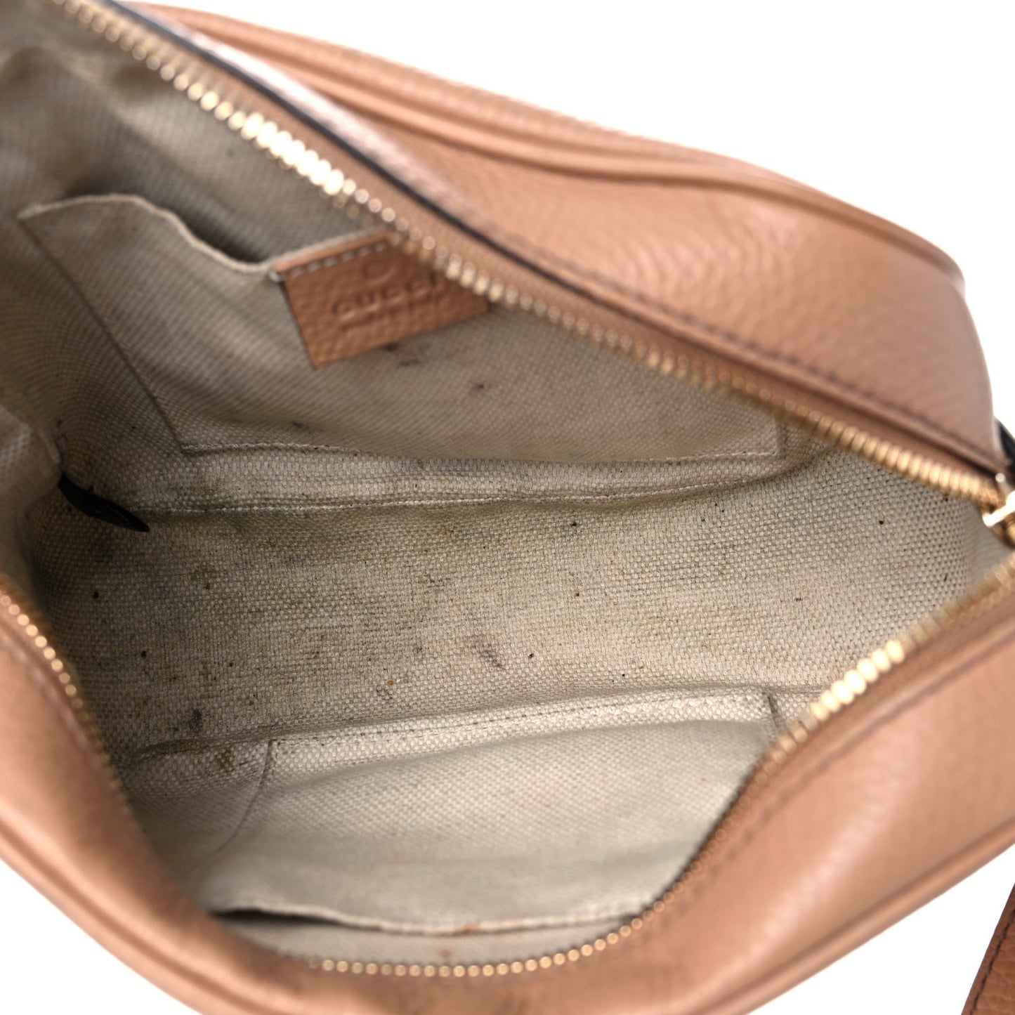 Pebbled Calfskin Small Soho Disco Bag Camelia