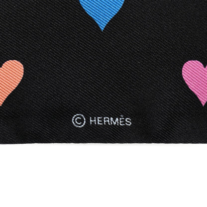 Hermes Silk Tea Time Twilly Black Rouge Multicolor 4 of 5