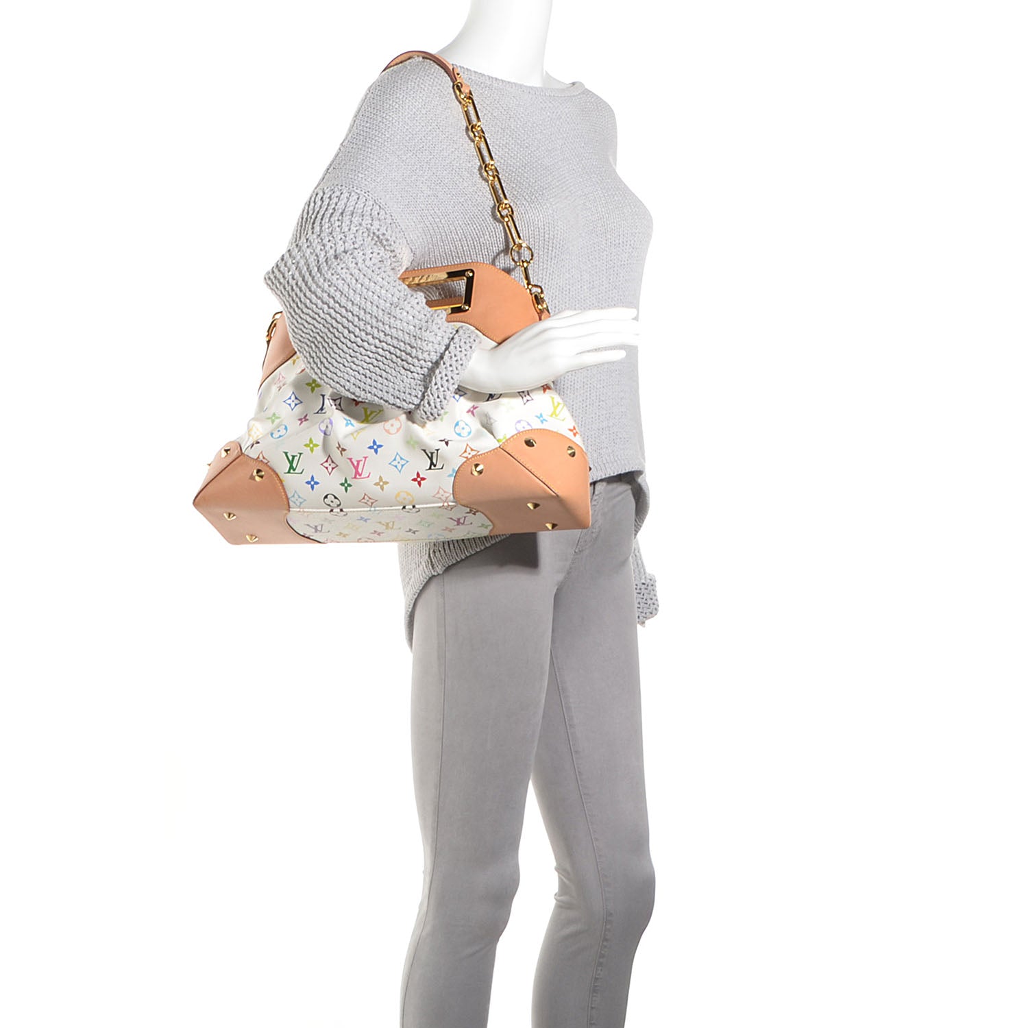 Louis Vuitton Monogram Multicolor Judy GM White 2 of 7