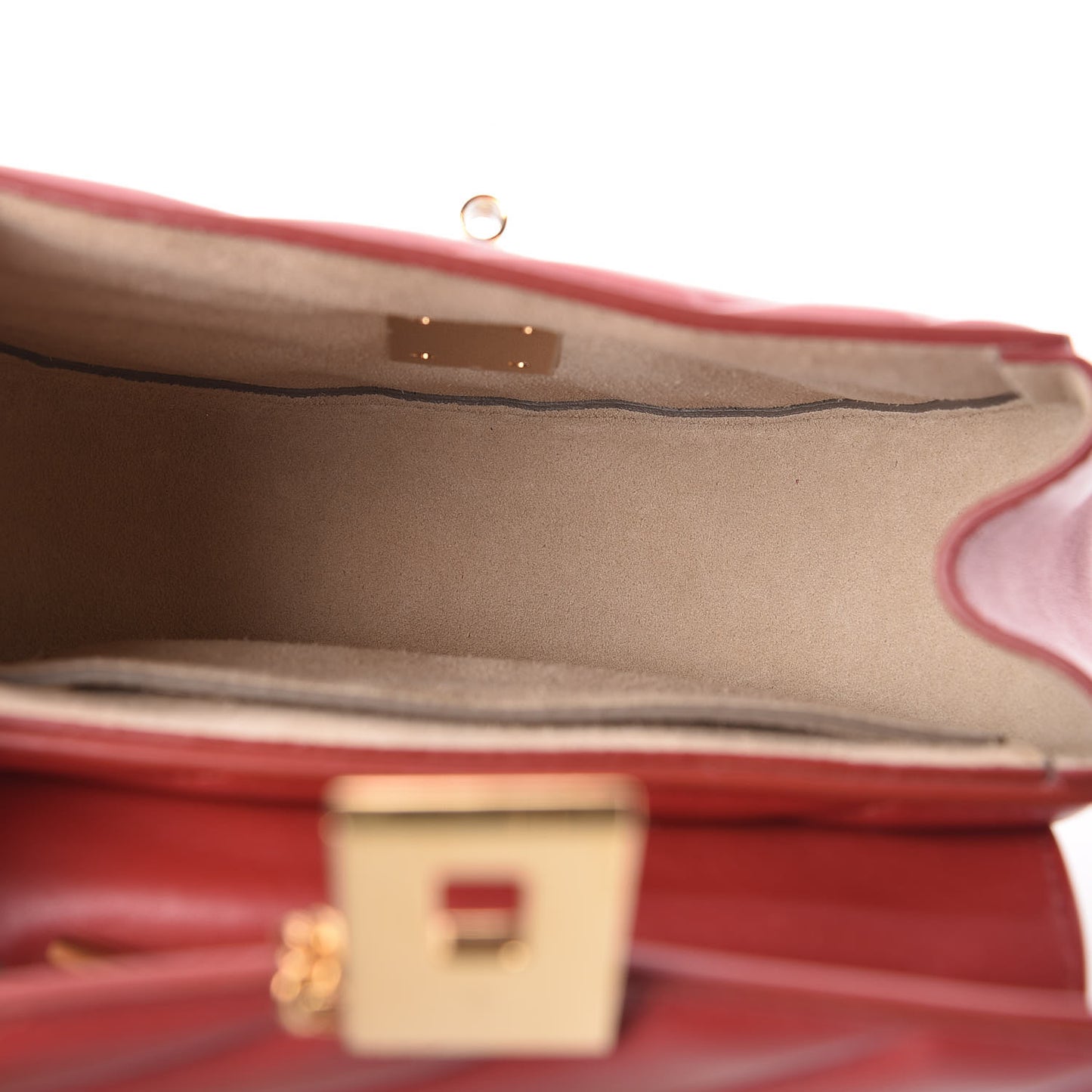 Calfskin Quilted Mini Drew Bijou Shoulder Bag Dahlia Red