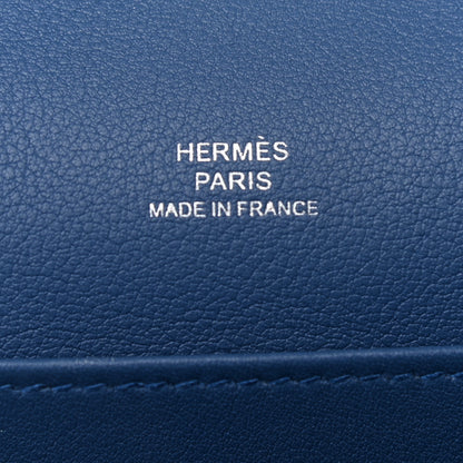 Hermes Swift Kelly Pochette Clutch Bleu Agate 6 of 11