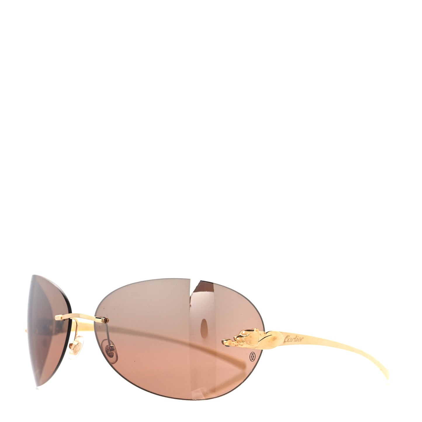 Panthere De Cartier Sunglasses Gold