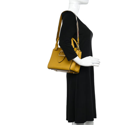 Burberry Soft Grain Calfskin Small Buckle Tote Bright Straw 3 of 20