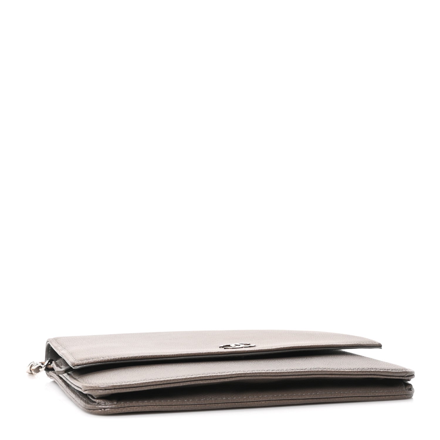 Chanel Caviar Sevruga Wallet On Chain WOC Grey 4 of 12