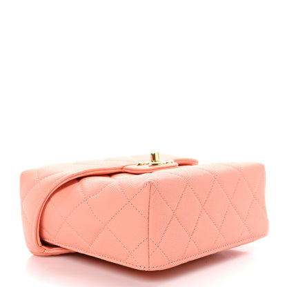 Chanel Caviar Quilted Handy Box Vanity Case Orange 4 of 10