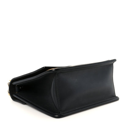 Fendi Vitello Century Velvet F is Fendi FF Small Kan I Shoulder Bag Black Tobacco 4 of 11