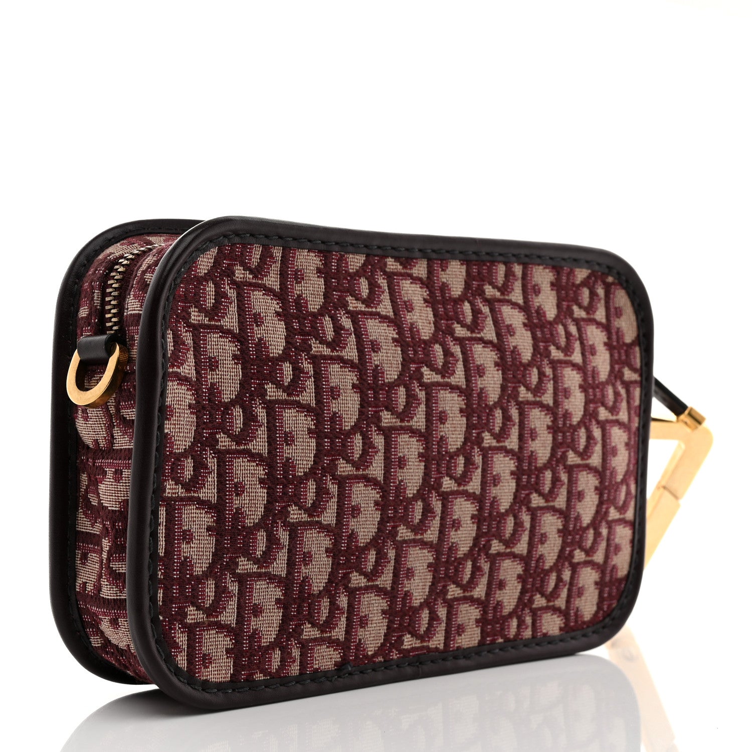 Christian Dior Oblique Diorquake Clutch Burgundy 3 of 7