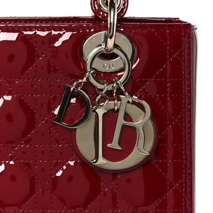 Christian Dior Patent Cannage Medium Lady Dior Red 8 of 10