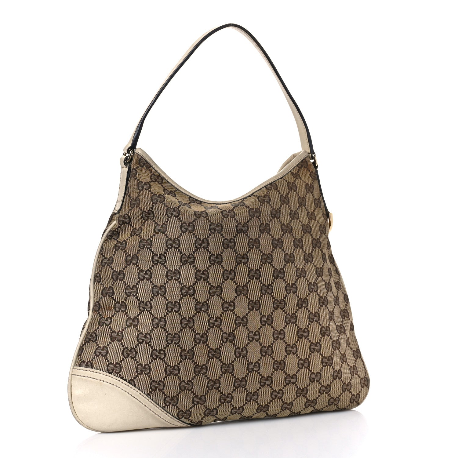 Gucci Monogram Medium New Britt Hobo Off White 3 of 10