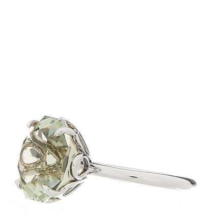 Tiffany Sterling Silver Green Quartz Octagonal Sparklers Cocktail Ring 54 7 3 of 5
