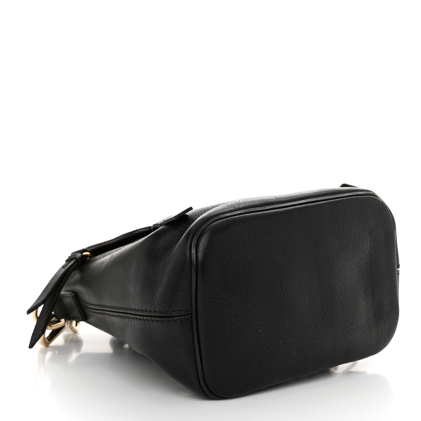 Suede Calfskin Mini Faye Backpack Black