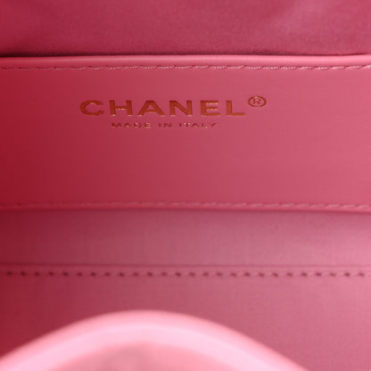 Chanel Caviar Quilted Mini Chanel 25 Handbag Pink 6 of 11