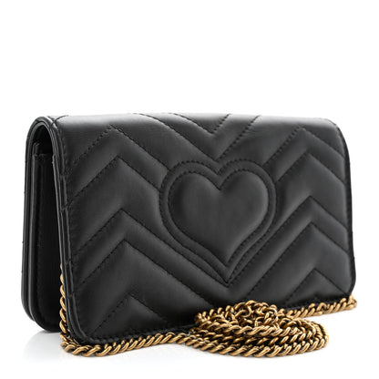 Gucci Calfskin Matelasse Mini Animal Studs GG Marmont Bag Black 3 of 9