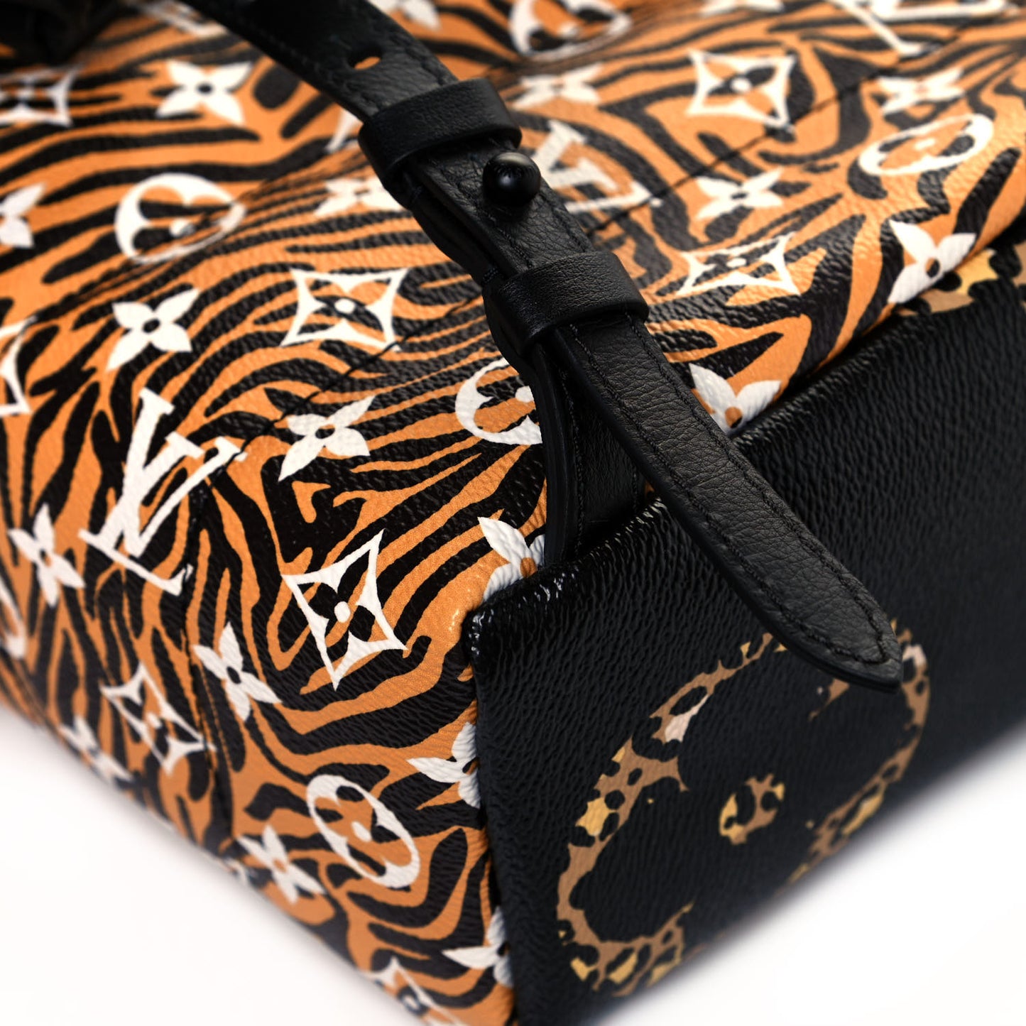 Monogram Giant Jungle Palm Springs Backpack PM Black