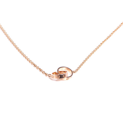 Cartier 18K Pink Gold Interlocking LOVE Necklace 1 of 9
