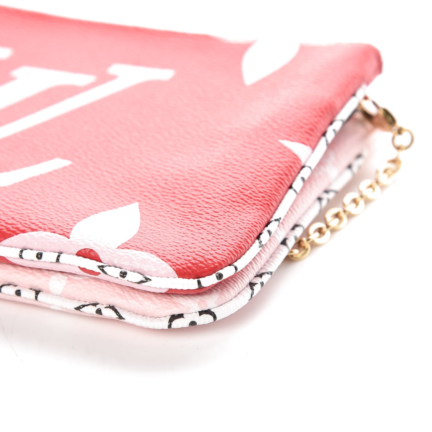 Monogram Giant Double Zip Pochette Rouge