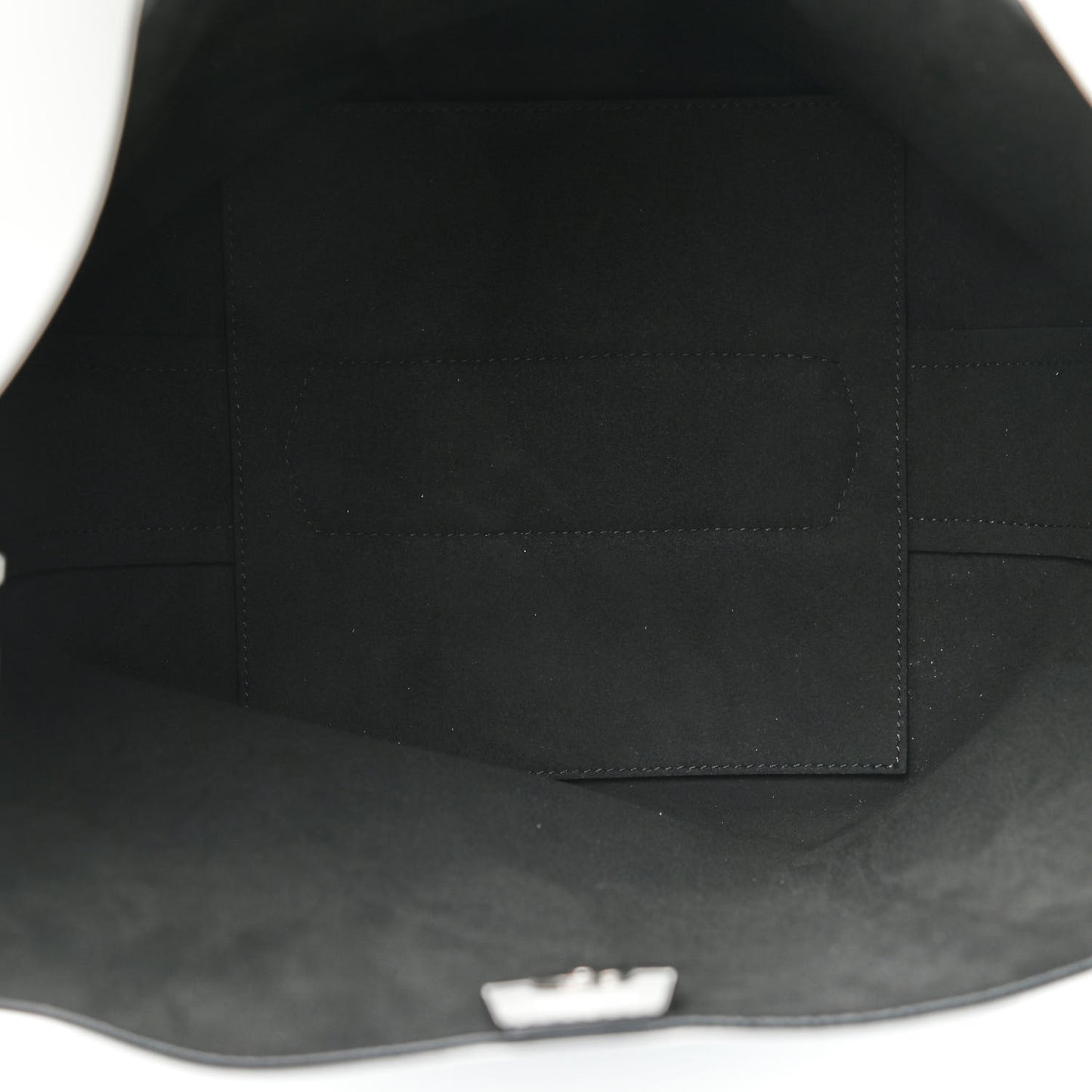 Calfskin Degrade Infinity Bucket Bag Black White