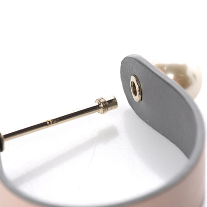 Christian Dior Calfskin Pearl Bracelet S Pink Grey 5 of 5
