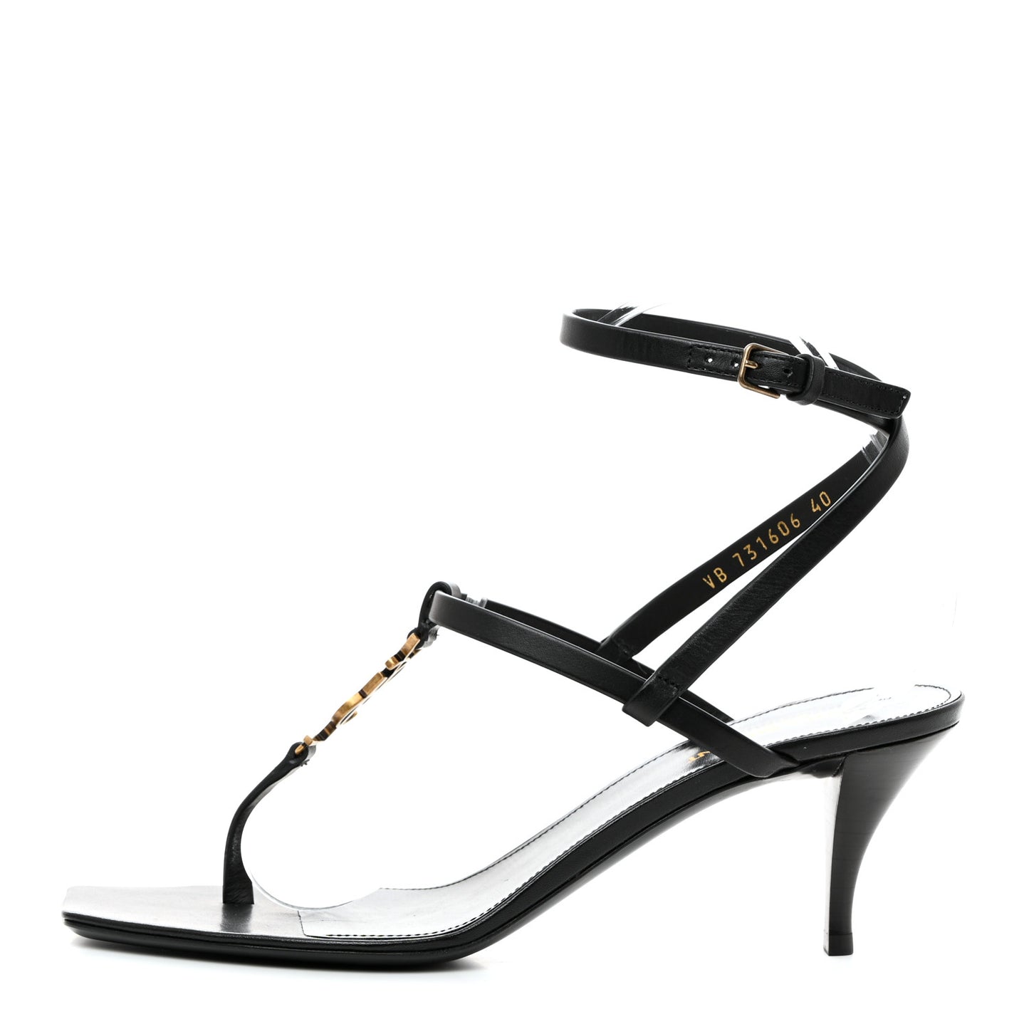 Calfskin Cassandra 60 Sandals 40 Black