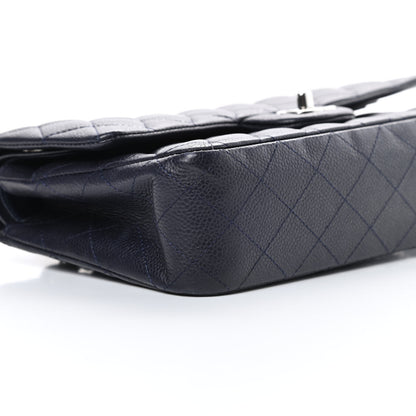 Chanel Lambskin Quilted Medium Double Flap Navy 9 of 17