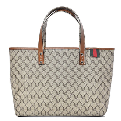 Gucci GG Plus Monogram Medium Signature Web Loop Tote Brown 1 of 10