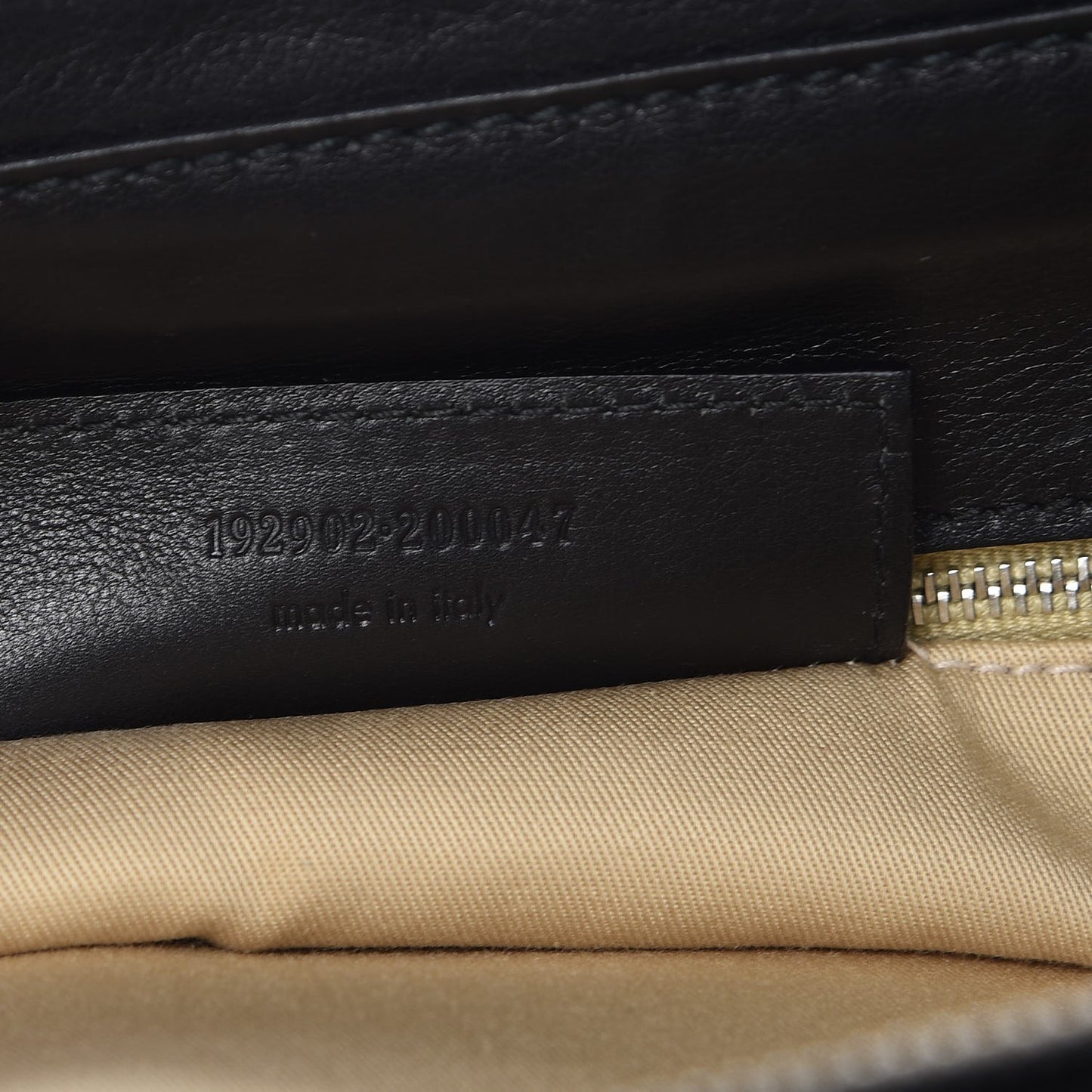 Calfskin Chain Lock Frame Satchel Beige Black
