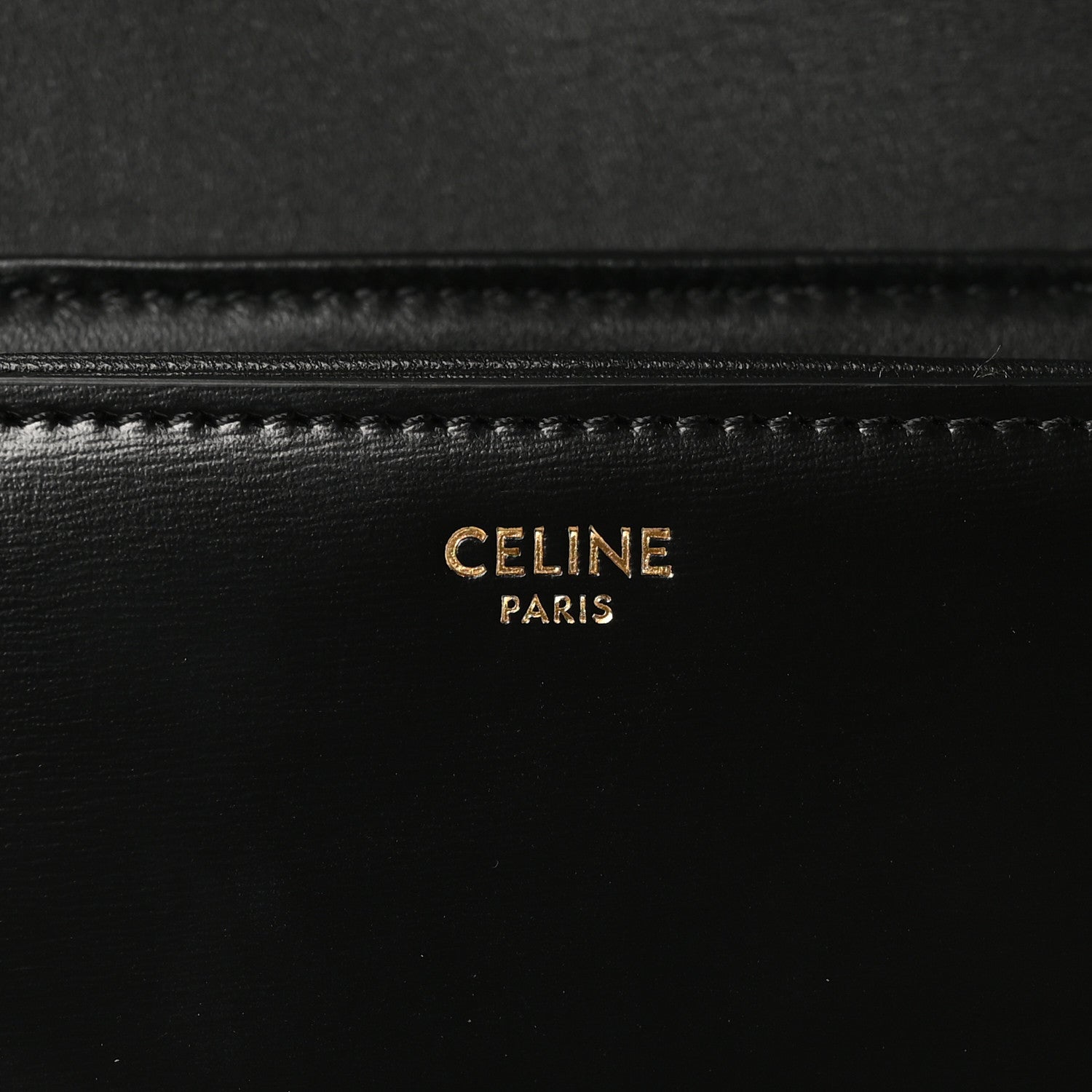 Celine Shiny Calfskin Teen Triomphe Black 6 of 9