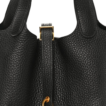 Hermes Taurillon Clemence Picotin Lock 18 PM Black 8 of 10