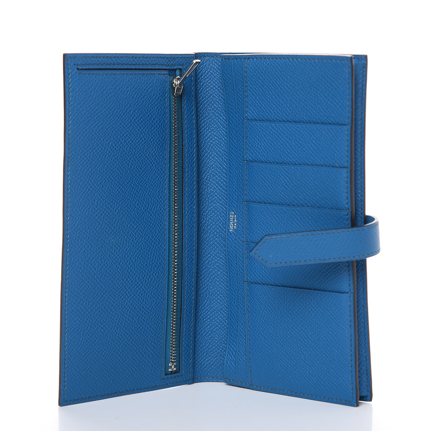 Hermes Epsom Bearn Gusset Wallet Bleu Izmir 5 of 7