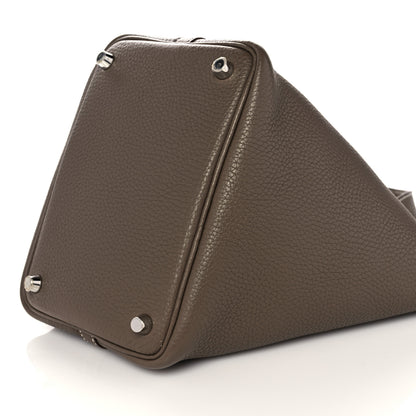 Hermes Taurillon Clemence Picotin Lock 18 PM Etoupe 9 of 10