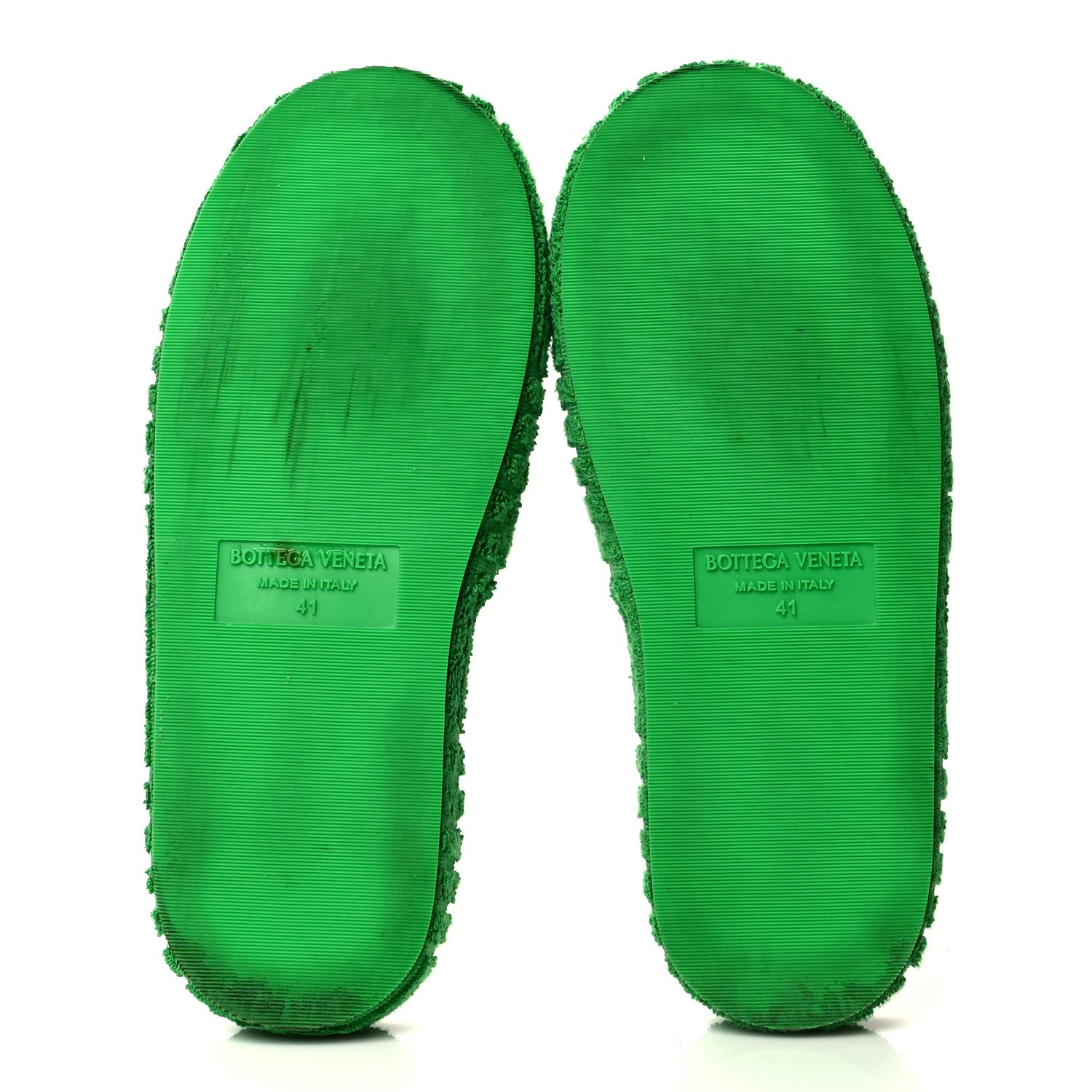 Bottega Veneta Geometric Sponge Slides Sandals 41 Grass 5 of 6