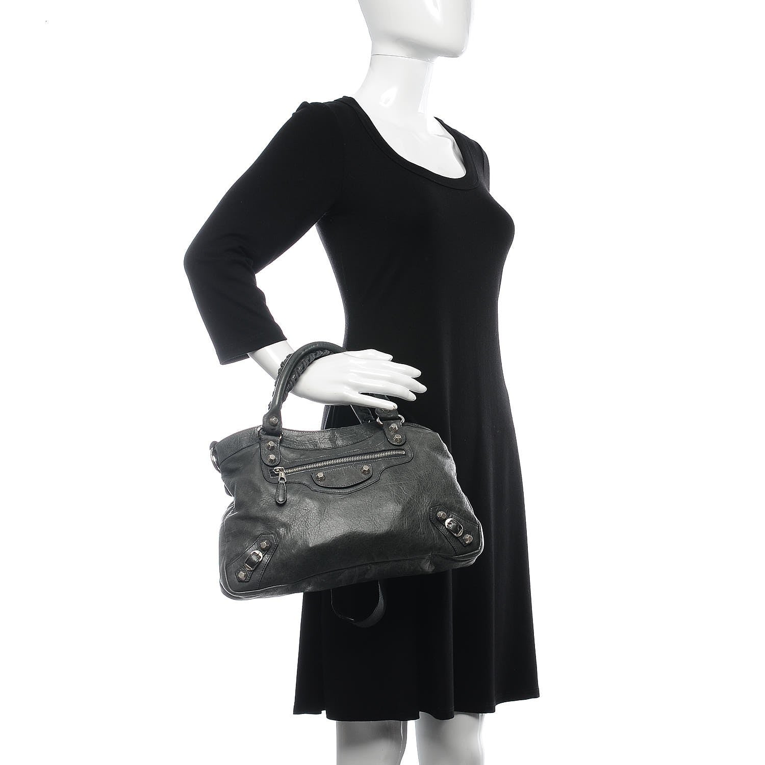 Balenciaga Agneau Giant 12 Silver Hardware Town Anthracite 3 of 8