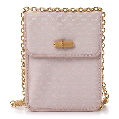 Gucci Monogram Bamboo Chain Shoulder Bag Light Pink 1 of 14