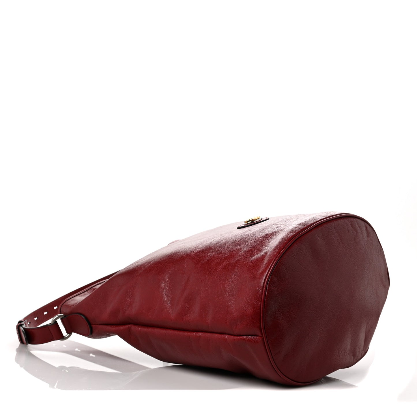 Fluffy Calfskin Morpheus Hobo Shoulder Bag Red
