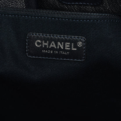 Chanel Canvas Large Deauville Tote Dark Blue 6 of 7