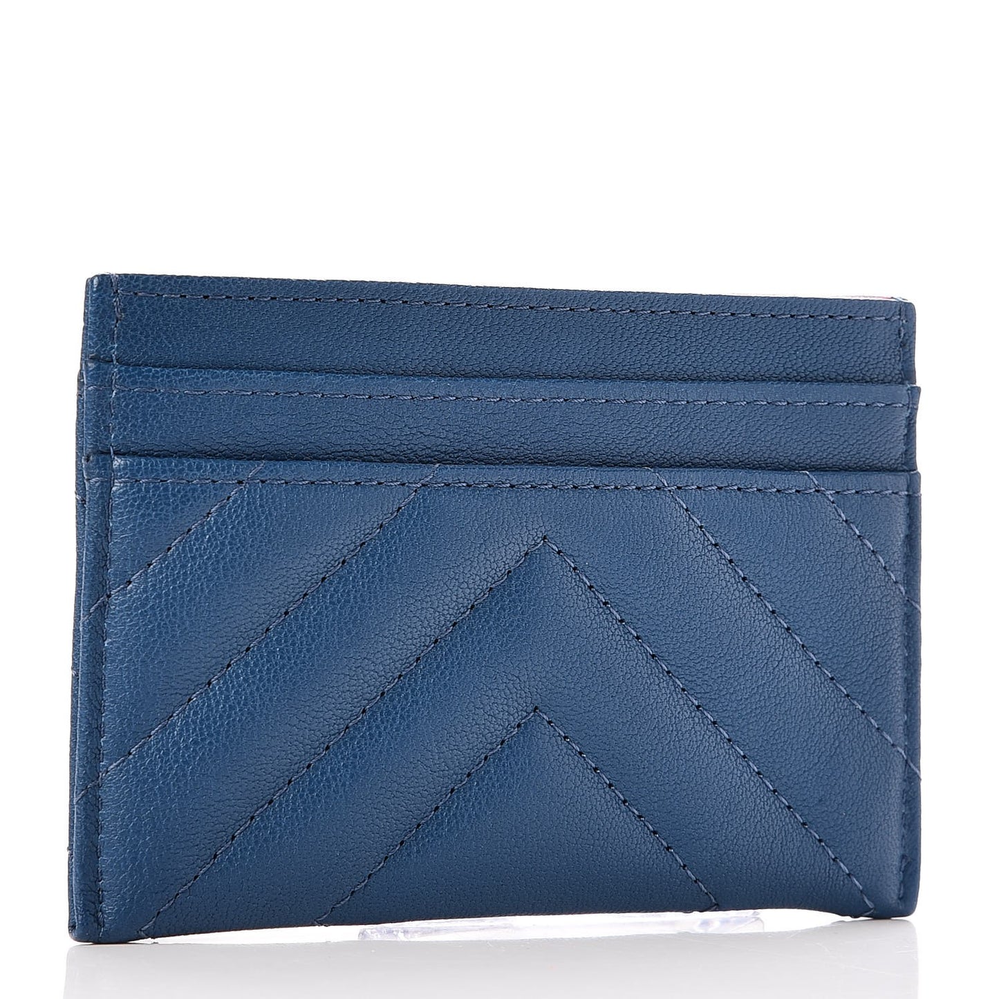 Sheepskin Chevron Reissue Card Holder Blue