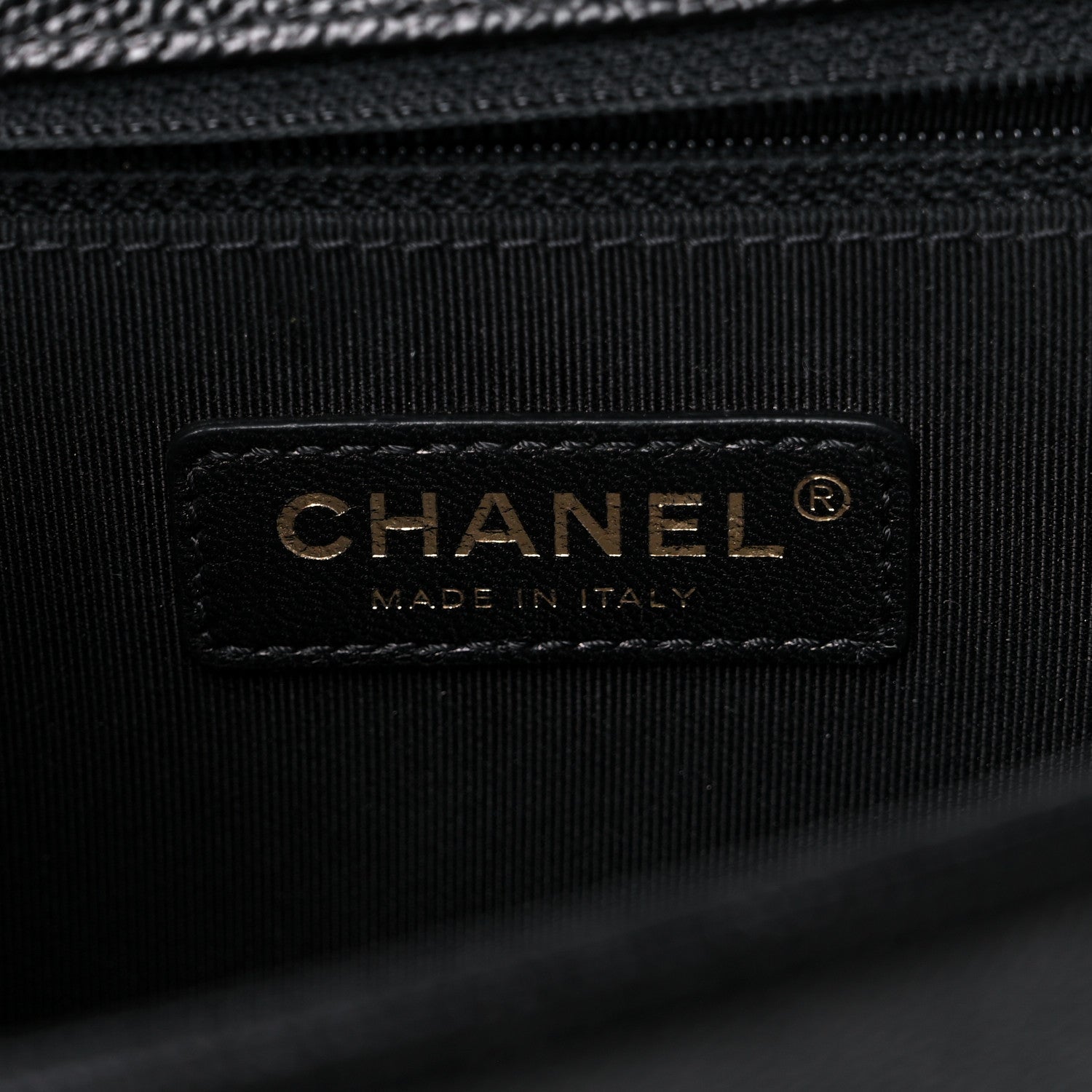 Chanel Caviar Chevron Quilted Medium Boy Flap Black 6 of 17