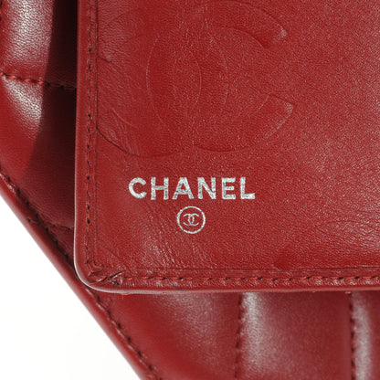 Chanel Calfskin Quilted Cambon Yen Wallet Red 4 of 8