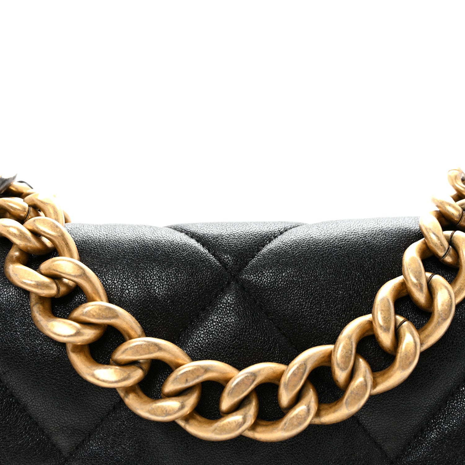 Chanel Goatskin Quilted Large Chanel 19 Flap Black 8 of 11