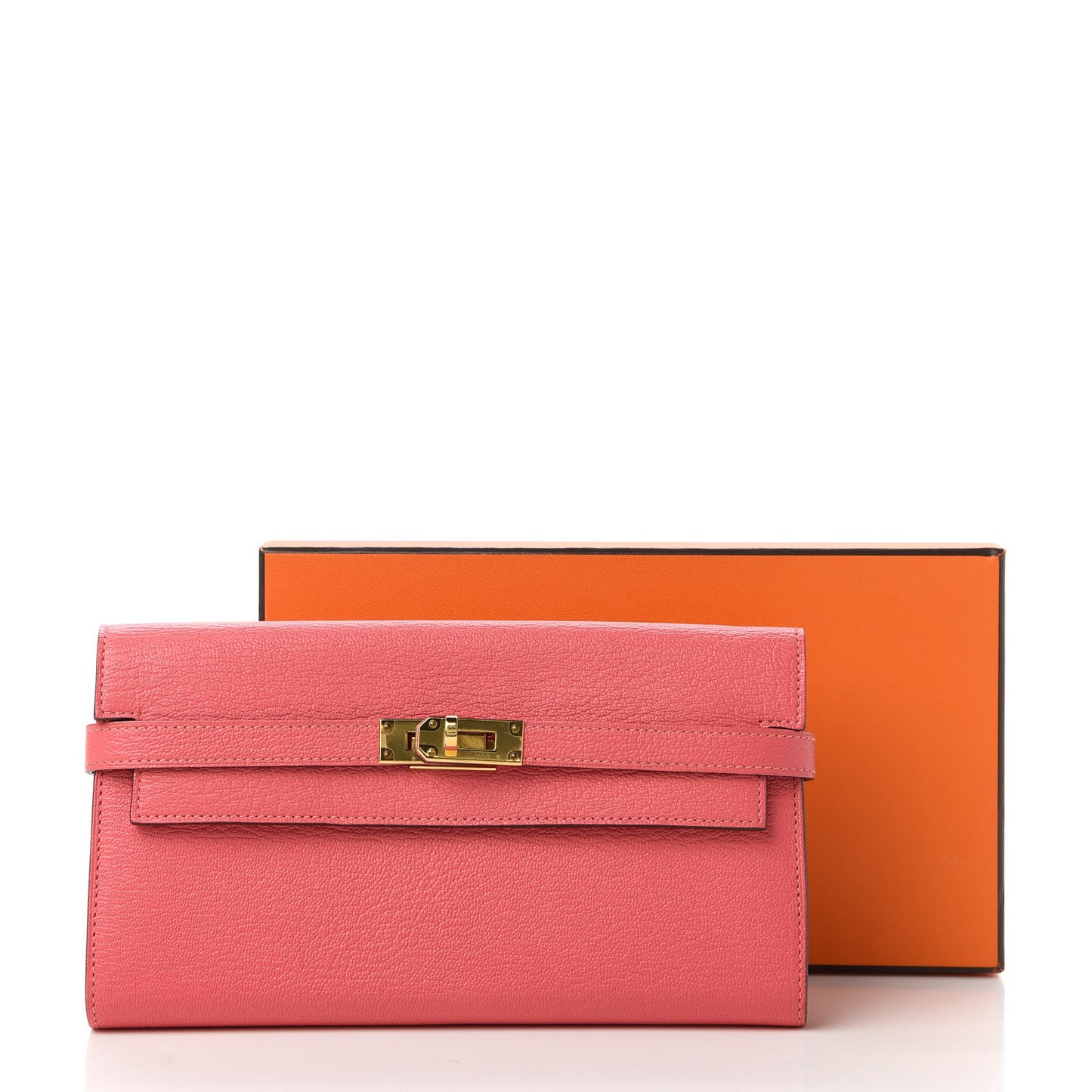 Chevre Mysore Kelly Longue Wallet Rose Lipstick