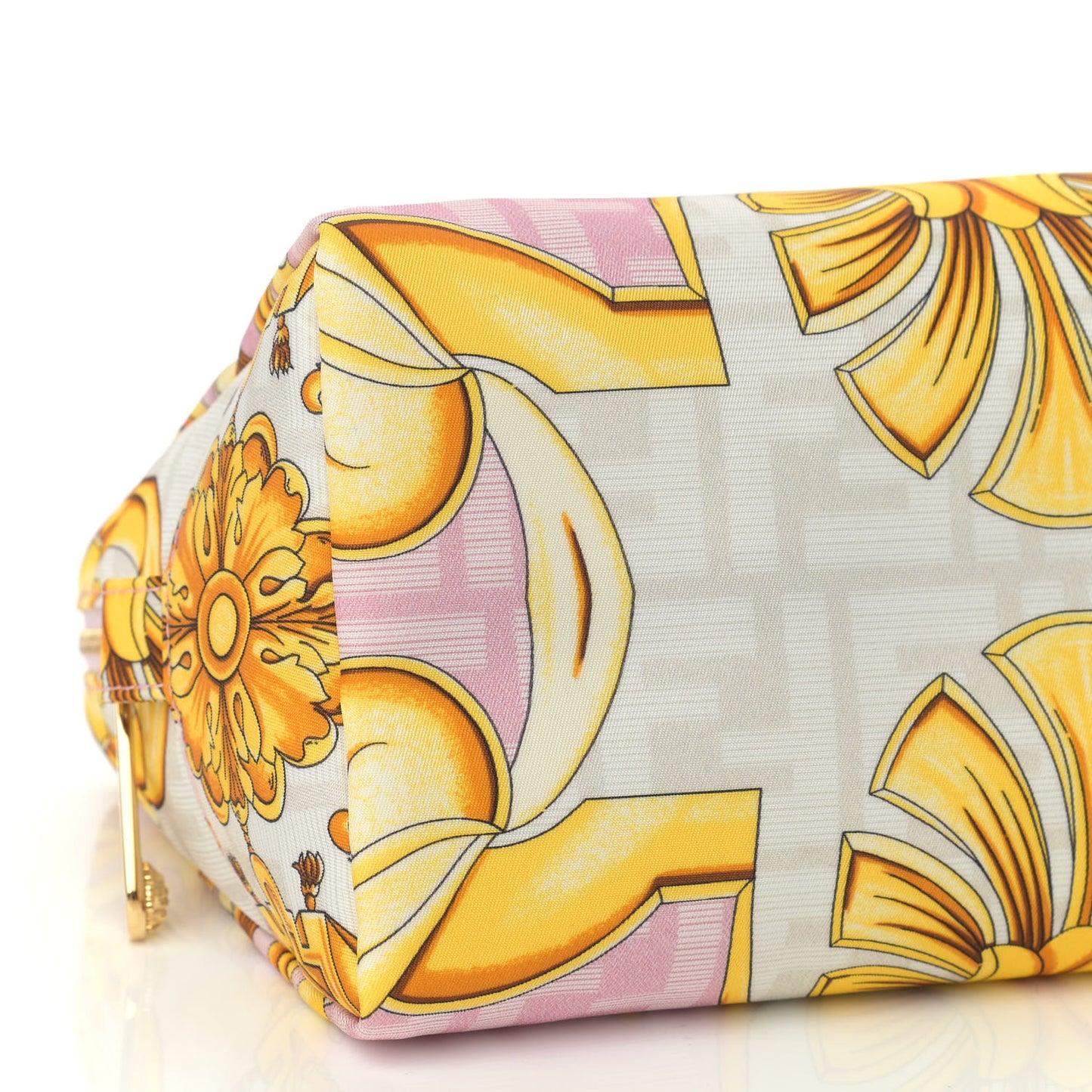 X VERSACE Nylon Fendace FF Baroque Medium Trapezoid Beauty Pouch Pink