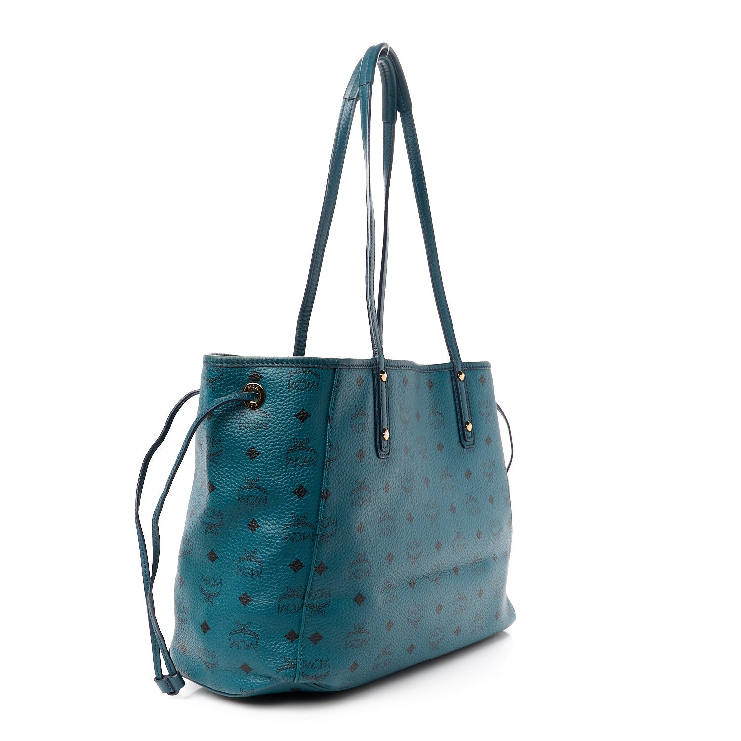 MCM Visetos Medium Project Reversible Shopper Tote Blue 5 of 21