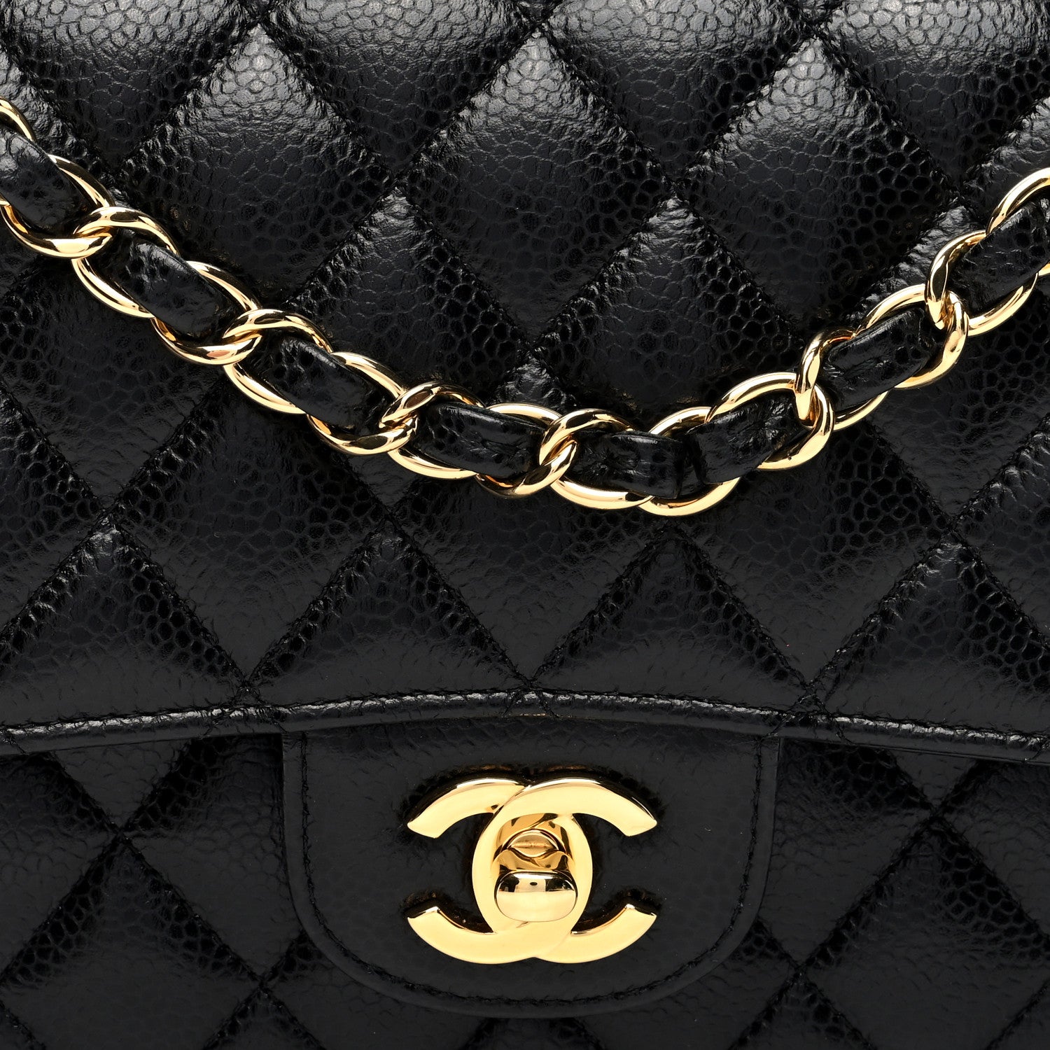 Chanel Caviar Quilted Medium Double Flap Black 8 of 11