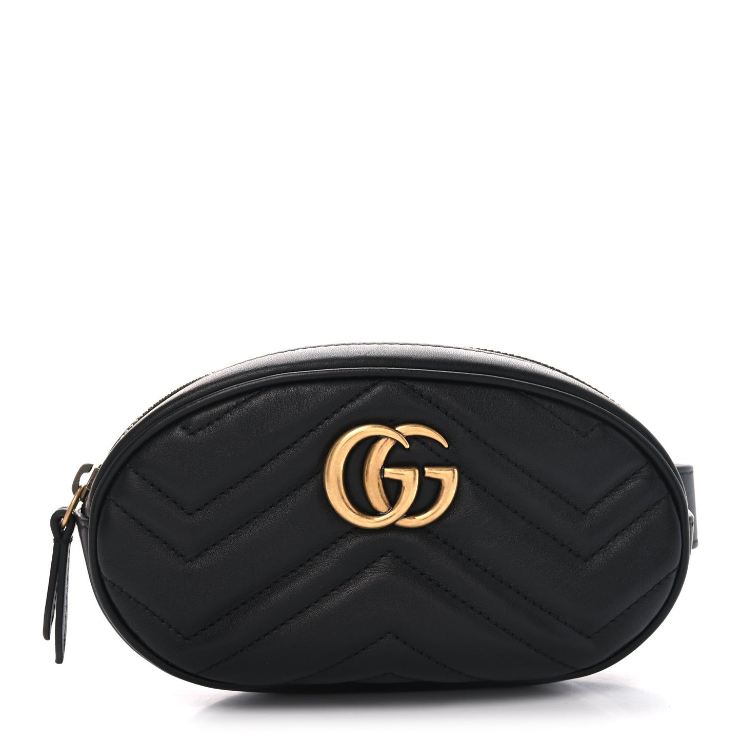 Calfskin Matelasse GG Marmont Belt Bag 95 38 Black