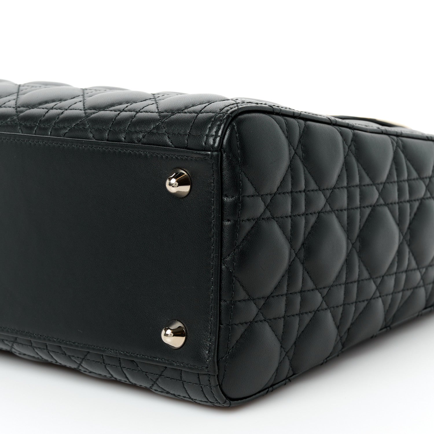 Christian Dior Lambskin Cannage Large Lady Dior Black 10 of 11